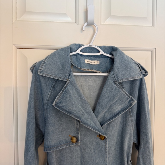 BronzeSnake Ashley Trench Coat Blue Denim 45722 - Picture 5 of 10